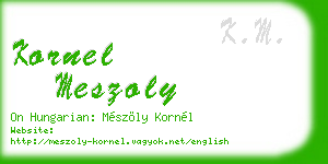 kornel meszoly business card